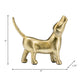 Novelty Howling Dachshund Dog Sculpture | 8" Gold Finished Aluminium