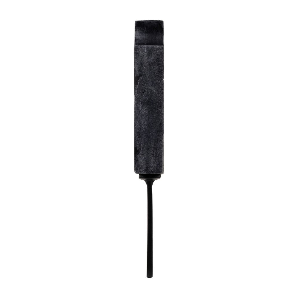 Decorative Accent of an Eaten Popsicle | 13" | Black Marble and Aluminum