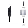 Decorative Accent of an Eaten Popsicle | 13" | Black Marble and Aluminum