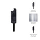Decorative Accent of an Eaten Popsicle | 13" | Black Marble and Aluminum