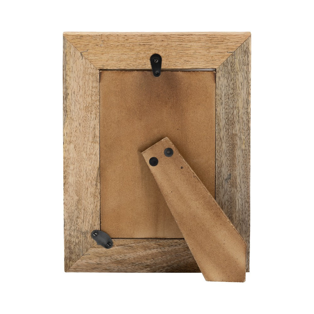 Nayo 4x6 Dog Paws Photo Frame | Rustic Brown & White | Resin MDF