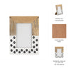 Nayo 4x6 Dog Paws Photo Frame | Rustic Brown & White | Resin MDF