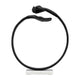 Elegant Decorative Hand Ring on a White Marble Base | Black Metal Sculpture
