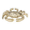Decorative Crab Figurine | Champagne Gold Aluminum | Coastal Style