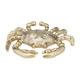 Decorative Crab Figurine | Champagne Gold Aluminum | Coastal Style