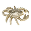 Decorative Crab Figurine | Champagne Gold Aluminum | Coastal Style