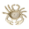 Decorative Crab Figurine | Champagne Gold Aluminum | Coastal Style