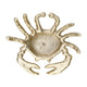 Decorative Crab Figurine | Champagne Gold Aluminum | Coastal Style