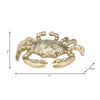Decorative Crab Figurine | Champagne Gold Aluminum | Coastal Style