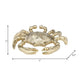 Decorative Crab Figurine | Champagne Gold Aluminum | Coastal Style