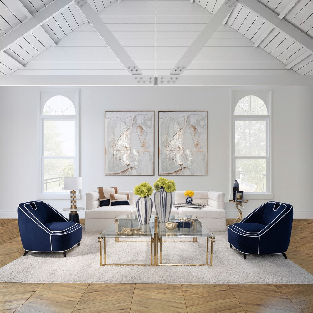Decorative Crab Figurine | Champagne Gold Aluminum | Coastal Style