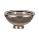 Decorative Bowl | Taupe Nickel Glass w Silver Aluminum Base | 15"
