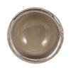 Decorative Bowl | Taupe Nickel Glass w Silver Aluminum Base | 15"