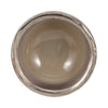 Decorative Bowl | Taupe Nickel Glass w Silver Aluminum Base | 15"