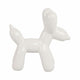 Decorative Balloon Animal Dog Figurine | 7" | White Glazed Ceramic