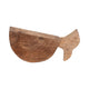 Decorative Fish Log Sculpture | Brown & Blue Mango Wood | 10"