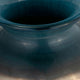 Floral Decorative Olpe Vase | 12" | Teal Blue & Bronze Glass