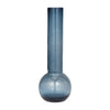 Decorative Vase | Narrow Body | Rounded Bottom | 20" Modern Blue Glass