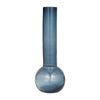 Decorative Vase | Narrow Body | Rounded Bottom | 20" Modern Blue Glass