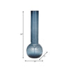 Decorative Vase | Narrow Body | Rounded Bottom | 20" Modern Blue Glass