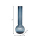 Decorative Vase | Narrow Body | Rounded Bottom | 20" Modern Blue Glass