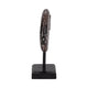 Fish on a Stand Tabletop Figurine | Gray Albasia Wood w Square Base