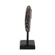 Fish on a Stand Tabletop Figurine | Gray Albasia Wood w Square Base