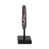 Fish on a Stand Tabletop Figurine | Gray Albasia Wood w Square Base