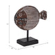 Fish on a Stand Tabletop Figurine | Gray Albasia Wood w Square Base