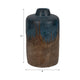 Rustic Floral Arrangement Vase | 14" | Blue & Brown Terracotta