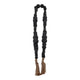Accent Garland w Traditional Geometric Round Beads | 84" Black Jute