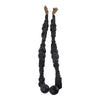 Accent Garland w Traditional Geometric Round Beads | 84" Black Jute