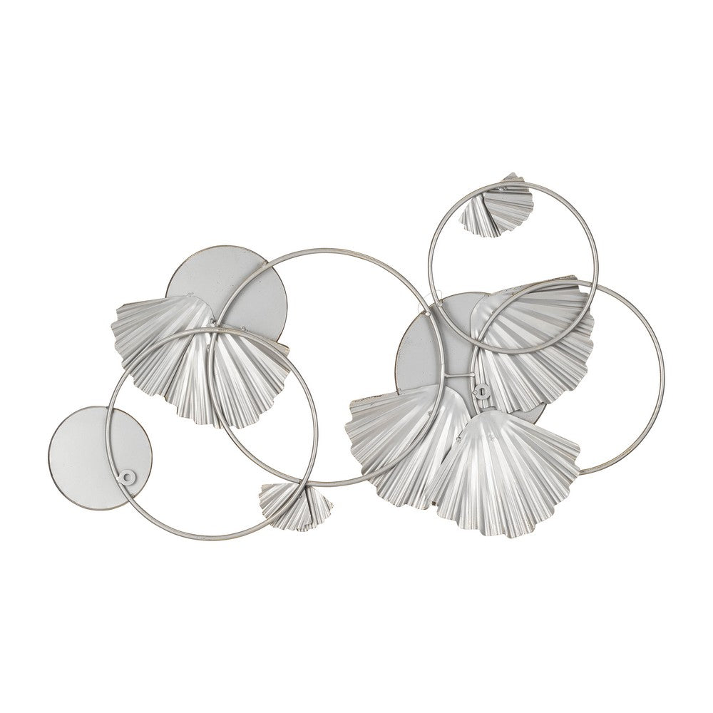 Mirrored Wall Decor | 27" Metallic Gold Iron Frame w Fan Loops