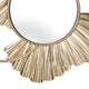 Mirrored Wall Decor | 27" Metallic Gold Iron Frame w Fan Loops