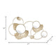 Mirrored Wall Decor | 27" Metallic Gold Iron Frame w Fan Loops