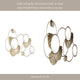 Mirrored Wall Decor | 27" Metallic Gold Iron Frame w Fan Loops