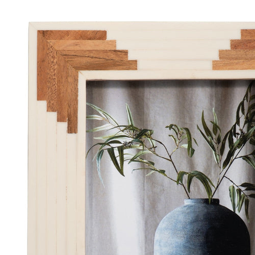 Orsa 8x10 Photo Frame w 5x7 Opening | Cascading Retro Wood Brown Design