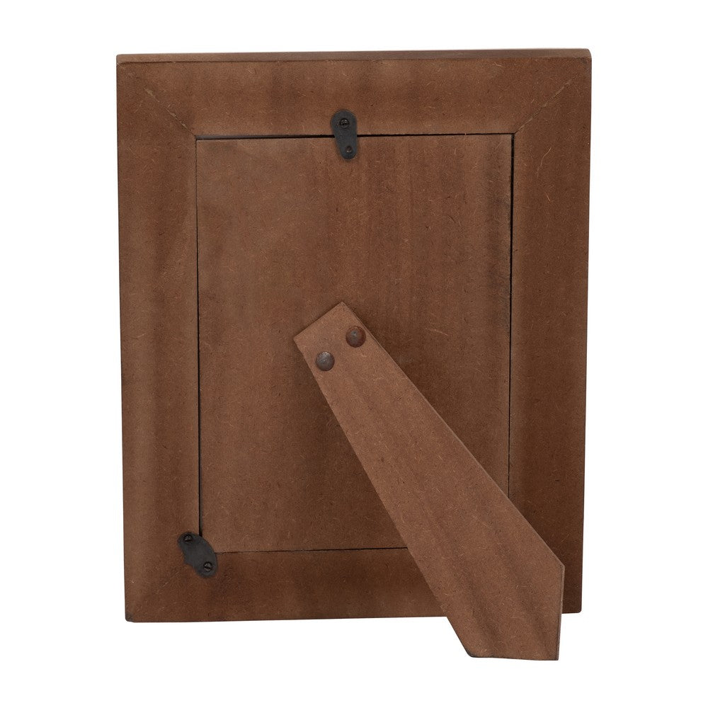 Orsa 8x10 Photo Frame w 5x7 Opening | Cascading Retro Wood Brown Design