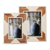Orsa 8x10 Photo Frame w 5x7 Opening | Cascading Retro Wood Brown Design SBH-18119-02