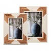 Orsa 8x10 Photo Frame w 5x7 Opening | Cascading Retro Wood Brown Design