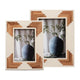 Orsa 8x10 Photo Frame w 5x7 Opening | Cascading Retro Wood Brown Design