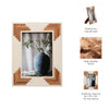 Orsa 8x10 Photo Frame w 5x7 Opening | Cascading Retro Wood Brown Design