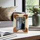 Orsa 8x10 Photo Frame w 5x7 Opening | Cascading Retro Wood Brown Design