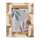 Loni Decorative 5x7 Photo Frame | White Brown Geometric Motifs Resin