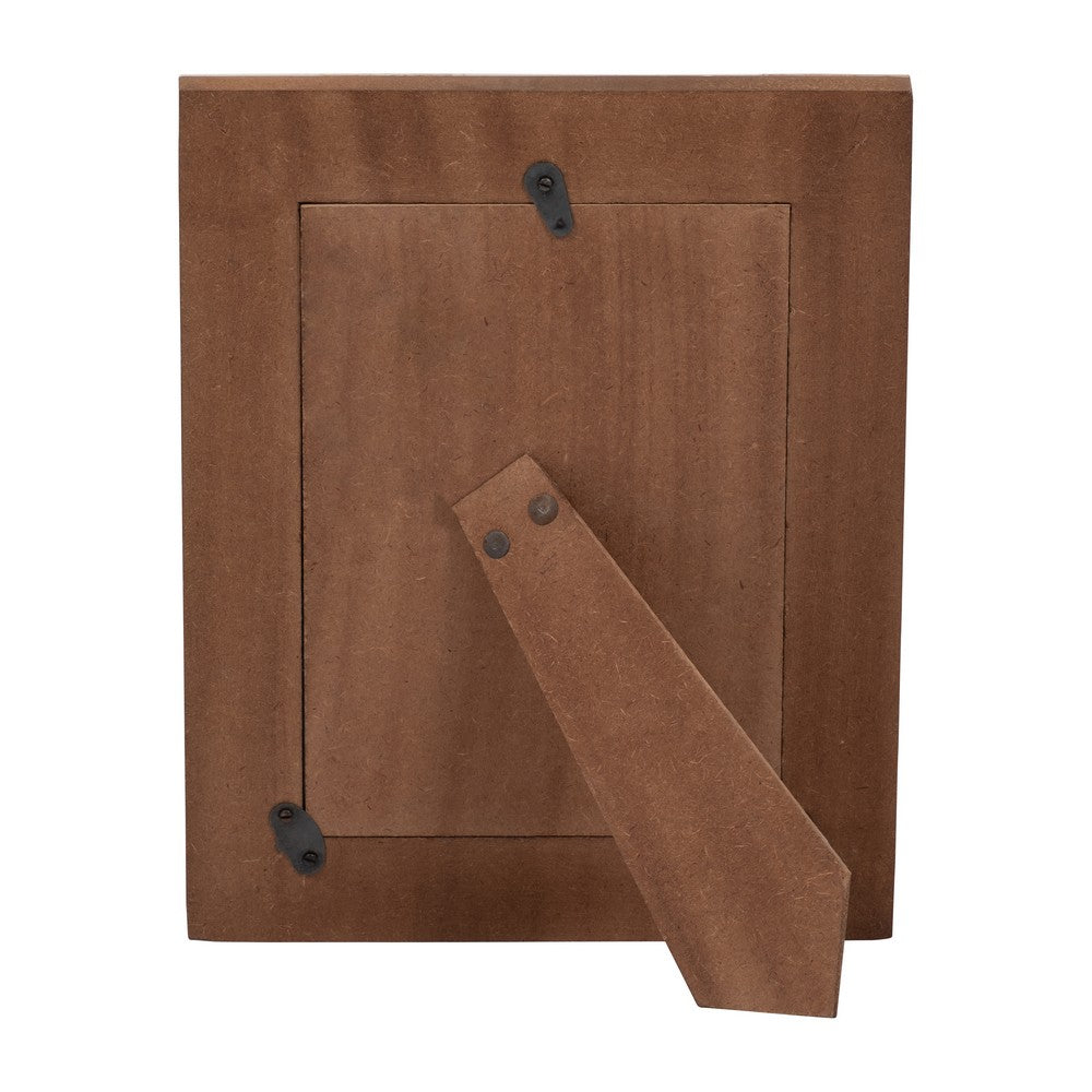 Loni Decorative 5x7 Photo Frame | White Brown Geometric Motifs Resin