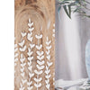 Photo Frame for 5 x 7 Picture | White Repeating Leaf Design | Brown Wood