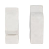 Decorative Bookend Set of 2 with Carved Horse Head Design | White Marble