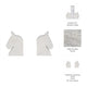 Decorative Bookend Set of 2 with Carved Horse Head Design | White Marble