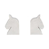 Decorative Bookend Set of 2 with Carved Horse Head Design | White Marble SBH-18140