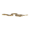4 Taper Candle Holder Decorative Snake | Modern 22" Scaled Gold Metal